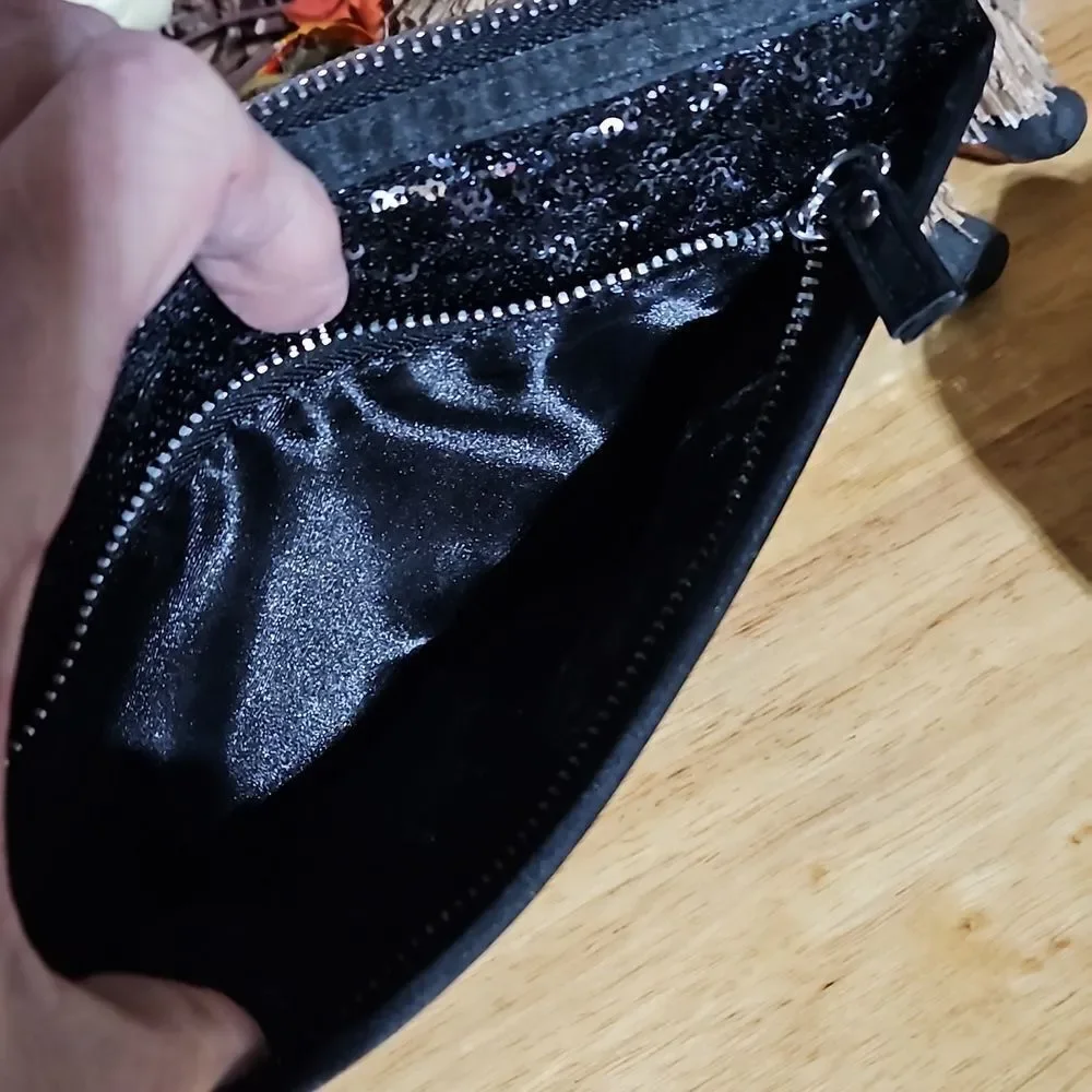 Victoria's Secret CLEARANCE  sequined black cosmetic bag
